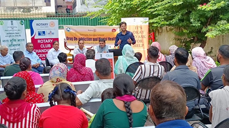 Community Awareness Camp on Drug De-addiction and Mental Health held at Urban Ayushman Arogya Mandir, Sector 25, Chandigarh